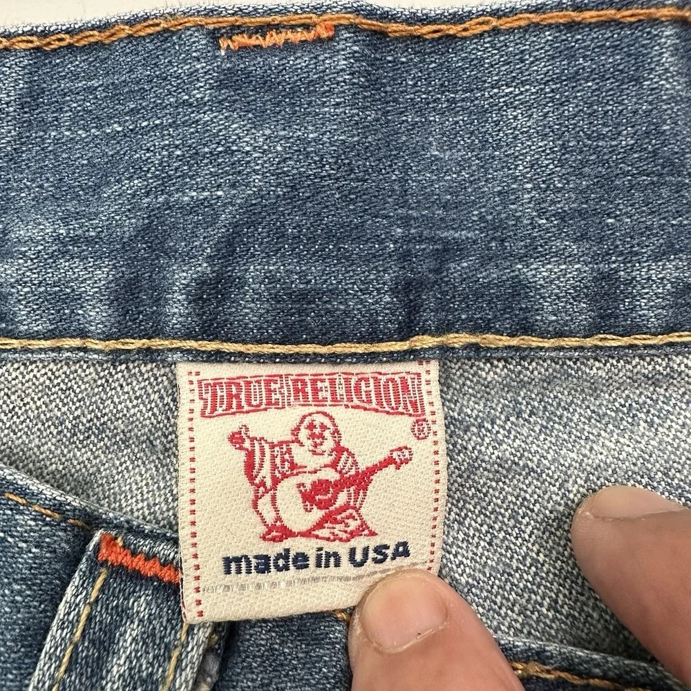 VTG Y2K True Religion Joey Jeans Twisted Flare Men 31x33 Distressed Flap Pockets
